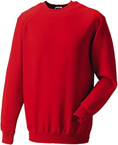 Russel Europe Herren Raglan Sweatshirt Pullover, Größe:L, Farbe:Bright Red