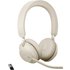 Jabra Evolve2 65 UC Telefon On Ear Headset Bluetooth® Stereo Beige Lautstärkeregelung, Batterielad