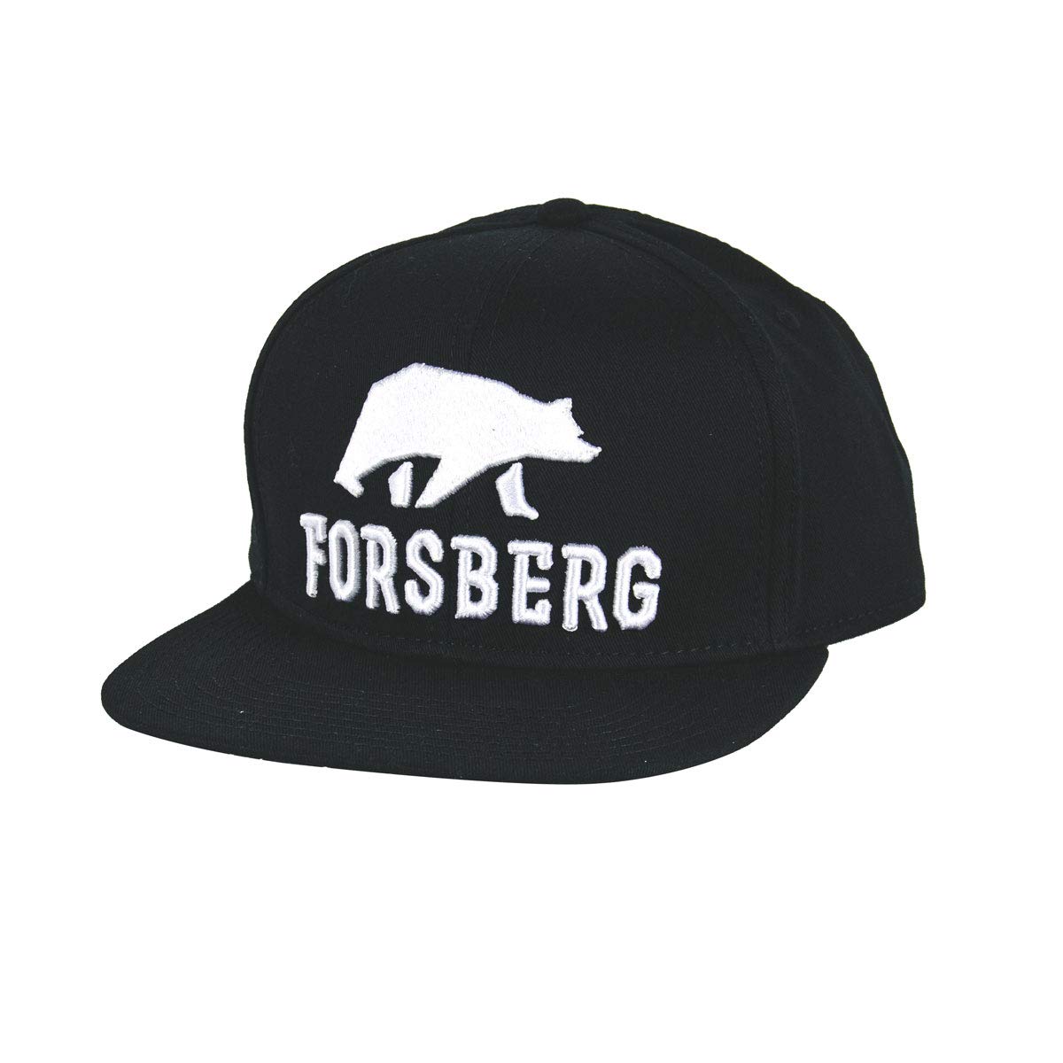 FORSBERG Cap Snapback mit weissem Logo in 3D, Farbe:schwarz, Größe:uni