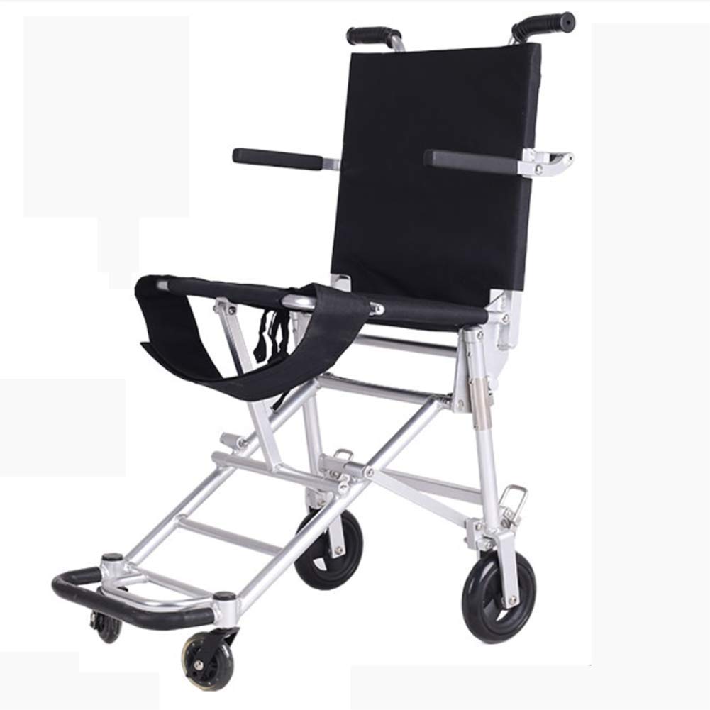 Rollstuhl, Leichter Rollstuhl zum Fahren für Erwachsene, zusammenklappbarer, tragbarer, leichter, kleiner Reiserollstuhl, alter Roller, kann im Flugzeug sein, tragbar