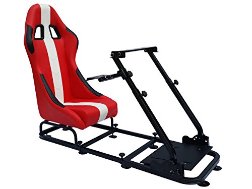 FK-Automotive Game Seat Spielsitz für PC und Spielekonsolen Kunstleder rot/weiß