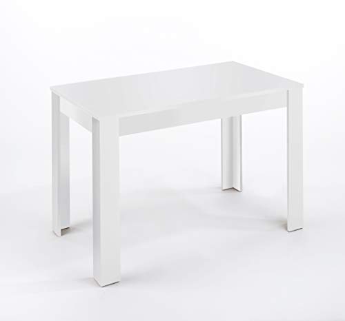 byLIVING Nepal Esstisch, der komplette Tisch ist mit Einer hochwertigen und robusten Melamin Oberfläche in weiß beschichtet, Holzwerkstoff, 120 x 80, H 75 cm