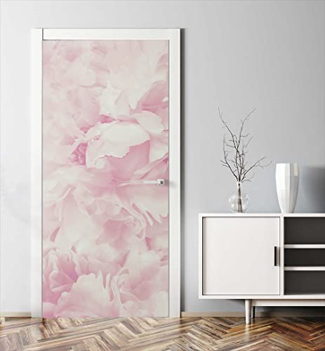 MyMaxxi | Tür bekleben mit Türtapete Selbstklebend 90x200 Blüten rosa |Tür verschönern mit Türfolie | Türaufkleber XXL Aufkleber Folie | Türposter Türklebefolie für jedes Zimmer -