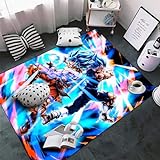 ZENCIX Anime-Teppich, rutschfest, weich, verdickt, Verriegelungskante, groß, 3D-Druck, Cartoon-Matten, Teppich für Schlafzimmer, Wohnzimmer, 60 x 90 cm, 19