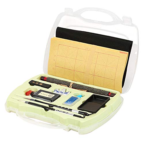 Valentinstag Karneval Chinesische Kalligraphie Set, Pinsel Stift Tinte Wasser Schreibpapier Tool Box Kit für Anfänger