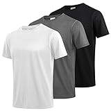 MEETWEE Sportshirt Herren, Laufshirt Kurzarm Mesh Funktionsshirt Atmungsaktiv Kurzarmshirt Sports Shirt Trainingsshirt für Männer
