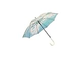 FISURA Großer Regenschirm"Welt" Jugendschirm blau Automatischer Regenschirm mit Druckknopf Regenschirm Robuster Regenschirm für Reisende, 106 cm Durchmesser