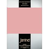 Janine Spannbettlaken Elastic - extra weiches und elastisches Spannbetttuch - für Matratzen 140x200cm bis 160x220cm zartmauve