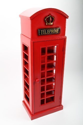 point home Design-Schrank Telephone, Retro, rot, 105cm