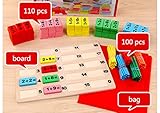 HorBous Mathe Spielzeug aus Holz 211 Stücke für Kinder über 3 Jahre Mathe Puzzle
