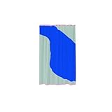 Mette Ditmer - NOVA ARTE Shower Curtain - Light Grey/Cobalt