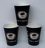 Ol-Gastro-Bedarf 1000 Coffee to GO Becher Schwarz 300 ml Pappbecher Coffeebecher