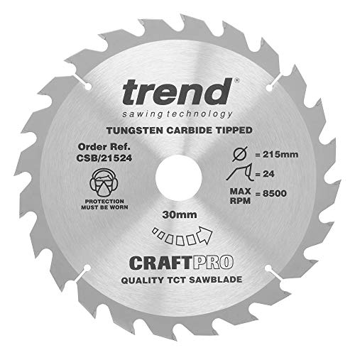 Trend CSB/21524 Bastelsägeblatt, 215 mm x 24 Zähne x 30 mm