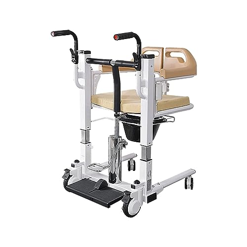 Behindertenlift-Toilettenstuhl, hydraulischer Patientenlift-Rollstuhl für zu Hause, tragbarer Transferlifter mit 180° geteiltem Sitz und Bettpfanne