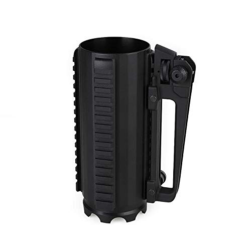 Gocher Tactical Abnehmbare Battle Rail Mug Cup Militär Multifunktions Aluminium Dual Aperture Visier Tragegriff Combat Battle Mug Cup mit Picatinny Rail