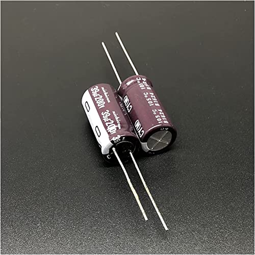 Kondensator-Set, 5 Stück/50 Stück, 39 uF, 200 V, 10 x 20 mm, hoher Wechselstrom, lange Lebensdauer, 200 V, 39 uF, Aluminium-Elektrolytkondensator Passive Components (Size : 50Pcs)
