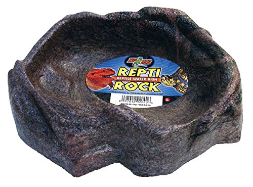 Zoo Med WD-40E Repti Rock Water Dish, 9 x 7 x 2.25 zoll, LG, Wassernapf für Reptilien