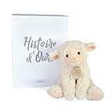 Histoire d'Ours HO3129 Plüschtier Lamm, 30 cm, naturfarben