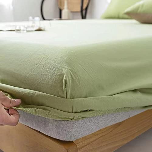 Baumwoll-Doppel-Spannbettlaken, 100% langstapeliges Baumwoll-Bettlaken für Doppelbetten, luxuriöse weiße Satin-Doppelbettlaken, Spannbettlaken aus Baumwolle, passend für mehrfarbige op