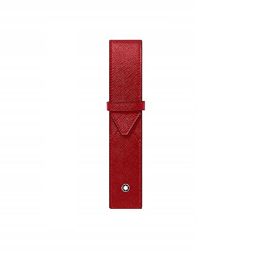 Montblanc Sartorial Etui für 1 Schreibgerät aus Leder in der Farbe Rot, Maße: 16cm x 3cm x 1,6cm, 130835