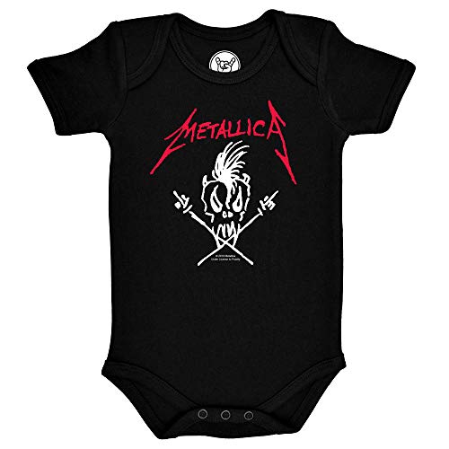 Metal Kids Metallica (Scary Guy) - Baby Body, schwarz, Größe 68/74 (6-12 Monate), offizielles Band-Merch