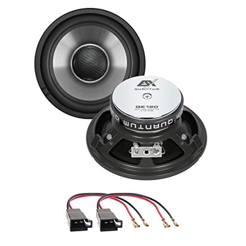 Lautsprecher Einbauset kompatibel mit VW T4 ESX Quantum QE120 12 cm 2 Wege Koaxial für die Seitenteile hinten