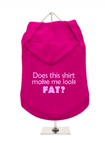"Dieses Shirt Make Me Look Fat?" UrbanPup Hunde-Hoodie Hoodie (Fuchsia/Pink)