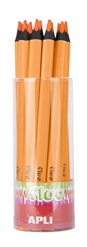 Tube 18 Jumbo Buntstifte Farbe Orange Fluor Apli 17505