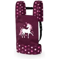 Bayer Design 62223AA Puppentrage EasyCarry, gepolstert, verstellbare Riemen, Bordeaux, rosa, Einhorn