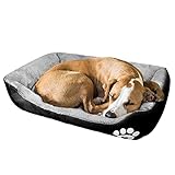 wuuhoo® I Hundebett Lucky 70cm I Flauschiges und gemütliches Hundesofa I für mittelgroße Hunde I Haustierbett Waschmaschinen geeignet schwarz