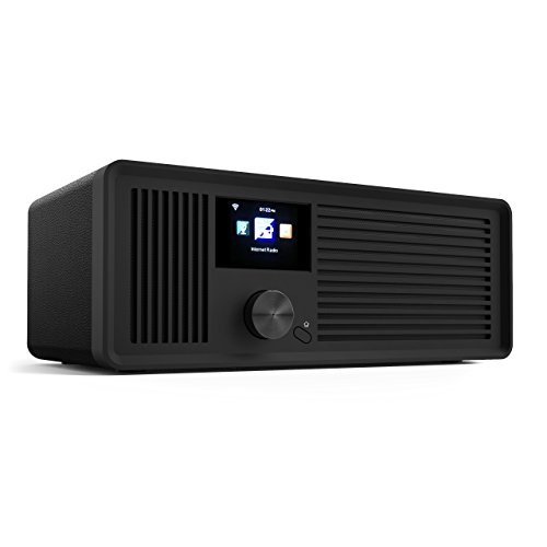 sky vision DAB 70 IR GB – Stereo DAB+ Internet-Radio (FM UKW, WLAN-fähig, mit AUX-Anschluss Plus Kabel, Digital-Radio Wecker, mit Fernbedienung), schwarz