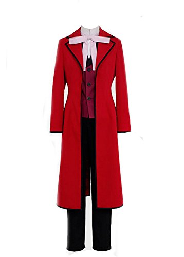 Black Butler Shinigami Grell Sutcliff Cosplay Kostüm Rot S