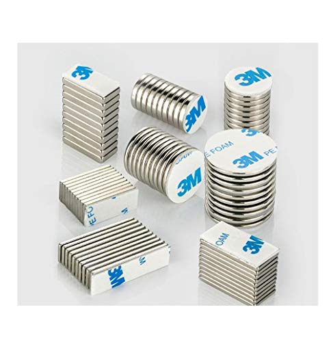 Ningvong 3m Klebemagnet Kleiner Magnet mit doppelseitigem Klebeband-Rund 20X2mm (10 Stück)