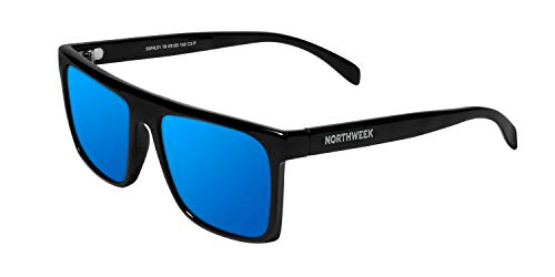 Northweek Unisex-Erwachsene Hale Sonnenbrille, Mehrfarbig (Shine Black - Blue Polarized), 9.0