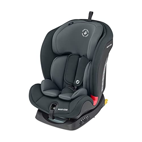 Maxi-Cosi Titan, Mitwachsender Kindersitz mit ISOFIX und Ruheposition, Gruppe 1/2/3 Autositz (9-36 kg), Nutzbar ab ca. 9 Monate bis ca. 12 Jahre, Basic Grey (Grau)