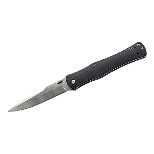 Herbertz großes XXL Taschenmesser 440 schwarz G-10 Clip + Etui