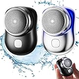 NNBWLMAEE 2023 New Zjoella Shaver, Powerful Storm Shaver, Mini Shaver Portable Electric Shaver, Rechargeable USB Men's Electric Shaver, Pocket Size Wet and Dry Electric Razor (2pcs A)