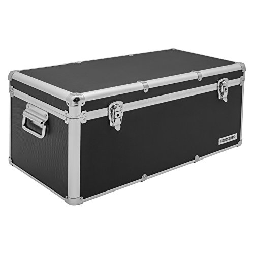 Aluminium-Rahmenkoffer Transport-Box, Koffer in Schwarz mit 54 Liter Volumen