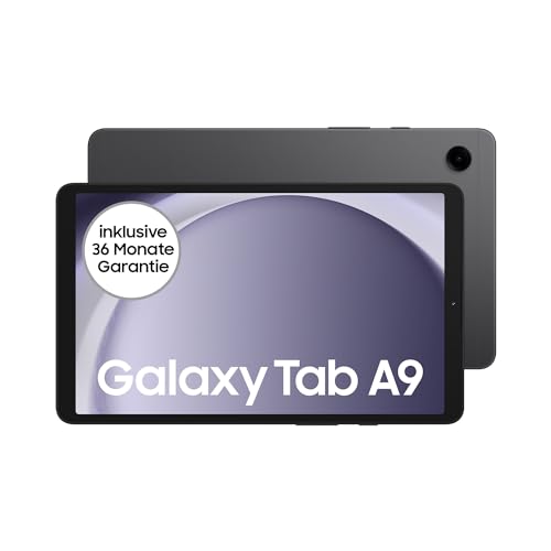 Samsung Galaxy Tab A9 Wi-Fi Android-Tablet, 64 GB Speicherplatz, Großes Display, Simlockfrei ohne Vertrag, Graphite, Inkl. 3 Jahre Herstellergarantie [Exklusiv bei Amazon] [Deutsche Version]