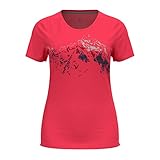 Odlo Damen F-DRY Kurzarm Shirt, paradise pink - graphic SS22, XL