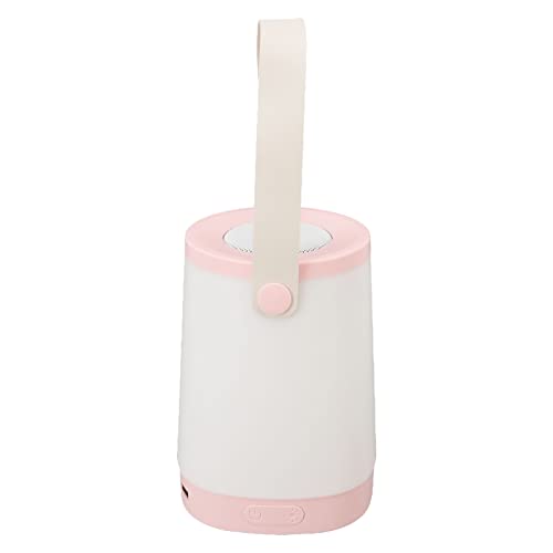 Oumefar Laterne Bluetooth-Lautsprecher, Wiederaufladbare HiFi-Radiofunktion, Kabellose Bluetooth-Lautsprecher für Den Außenbereich mit LED-Umgebungslichtgriff, Geschenke für Männer, Papa,(Rosa)