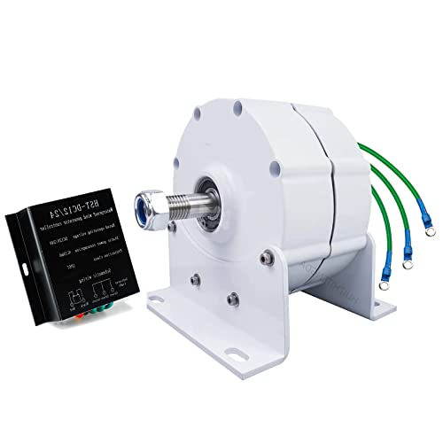HUIZHITENGDA 3000W Kein Geräusch-Dauermagnetgenerator, 110 V/220 V 3-Phasen-Getriebe für den permanenten Magnetgenerator für Windwasserturbine (weiß),24v