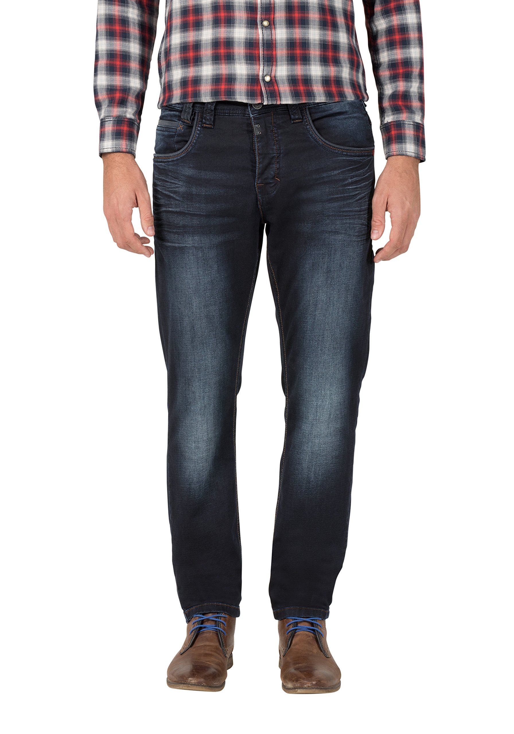 Timezone Herren Regular Gerrittz Straight Jeans, Blau (Indigo Rough Wash 3200), 38W / 30L EU