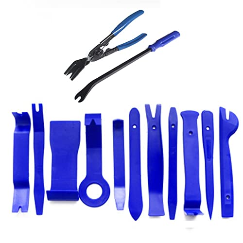 Werkzeugsatz Auto Removal Tool Kit Innentür Audio Trim Removal Hand Interior Pry Repair Tool Werkzeugkasten für zu Hause (Color : 13PCS-Blue)