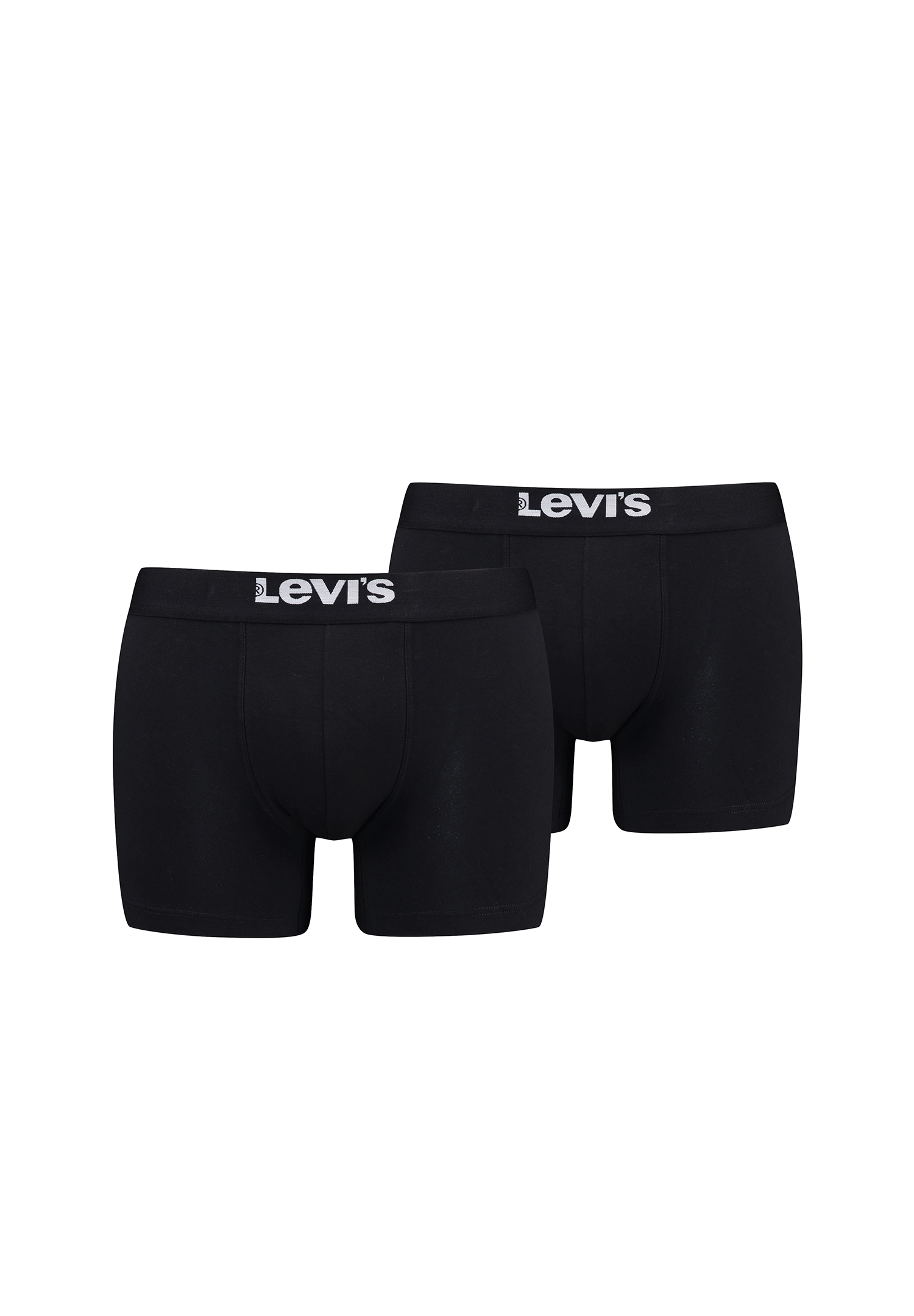 Levi&#039;s Solid Herren Boxershorts Unterwäsche aus Bio-Baumwolle im 2er Pack