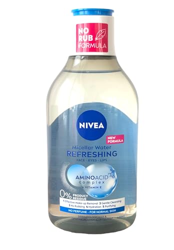 NIVEA MicellAIR Normal Skin Micellar Water 400ml for Face, Eyes and Lips Parabens Free (PACK OF 2) Make-up Remover No Product Residue, All-In-1 Formula