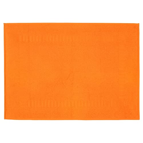 Badteppich Pure Orange, Frottee 50 x 70 cm