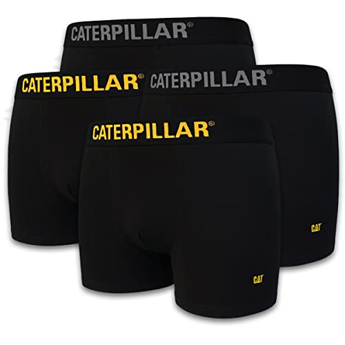 Caterpillar CAT Herren Boxershorts Boxer Short Unterhosen in Schwarz und Größen M, L, XL, XXL (4er, 8er oder 12er Pack) (4, L)