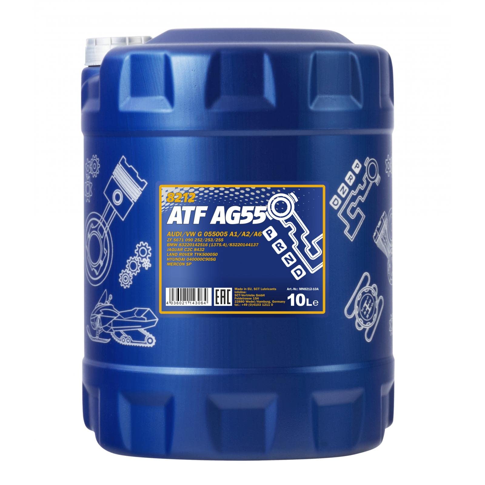 10 Liter MANNOL Hydrauliköl ATF AG55 Hydraulic Fluid Automatikgetriebeöl Gear