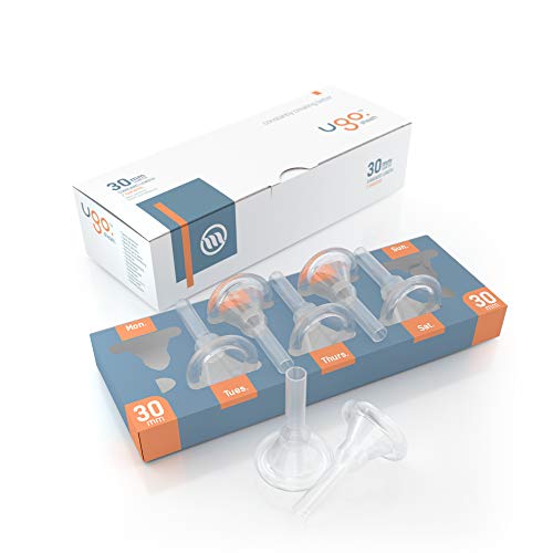 Ugo-Scheide (x28) - 1-Monats-Versorgung mit Kondomen für externe Urin-Katheter - selbstklebend und latexfrei (Durchmesser - 30mm, Länge - Standard)